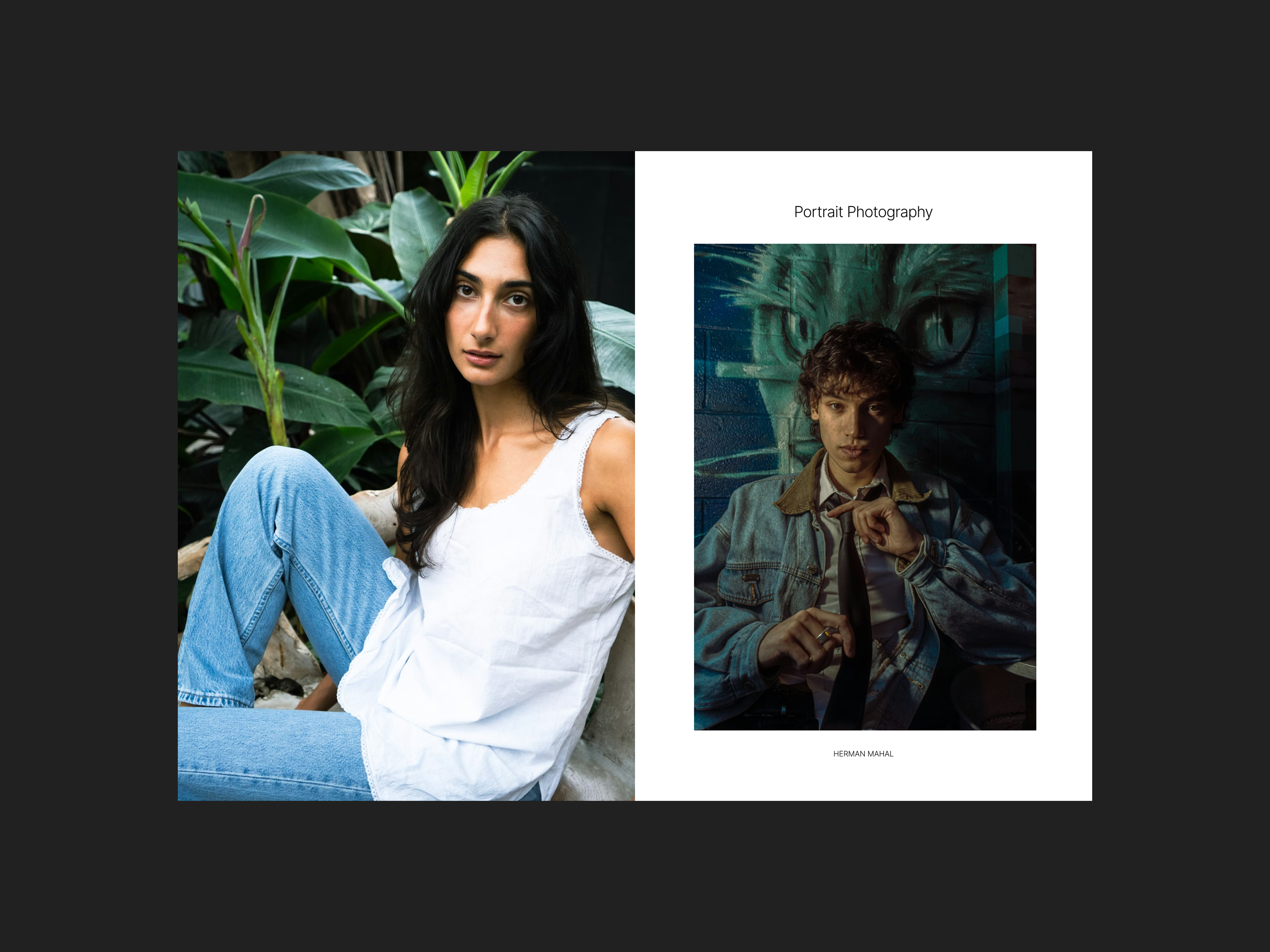 Photography Layout Exploration concept design exploration fashion graphic design grid layout model photography portrait