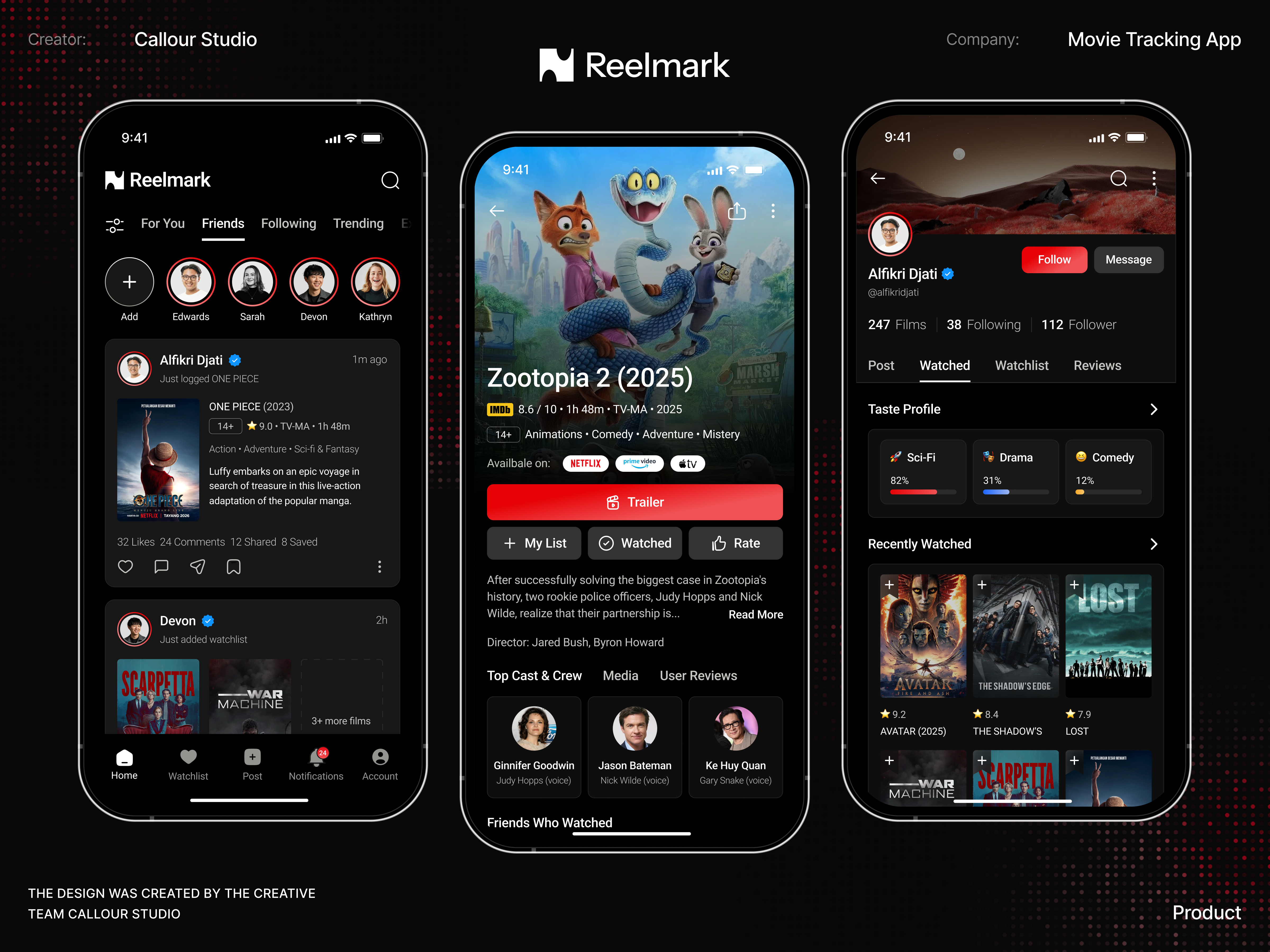 Reelmark ⎻ Movie Tracking App