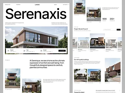 Serenaxis - Real Estate Website design figma landing page design property landing page real estate real estate web real estate website real estate website template ui ui ux designer web design web designer website design website template
