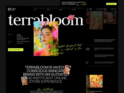 Craftory Studio – TerraBloom Redesign Concept art branding brutalism clean design creative design studio design design studio illustration landing page minimal playfull design ui ui design uiux ux design web design website