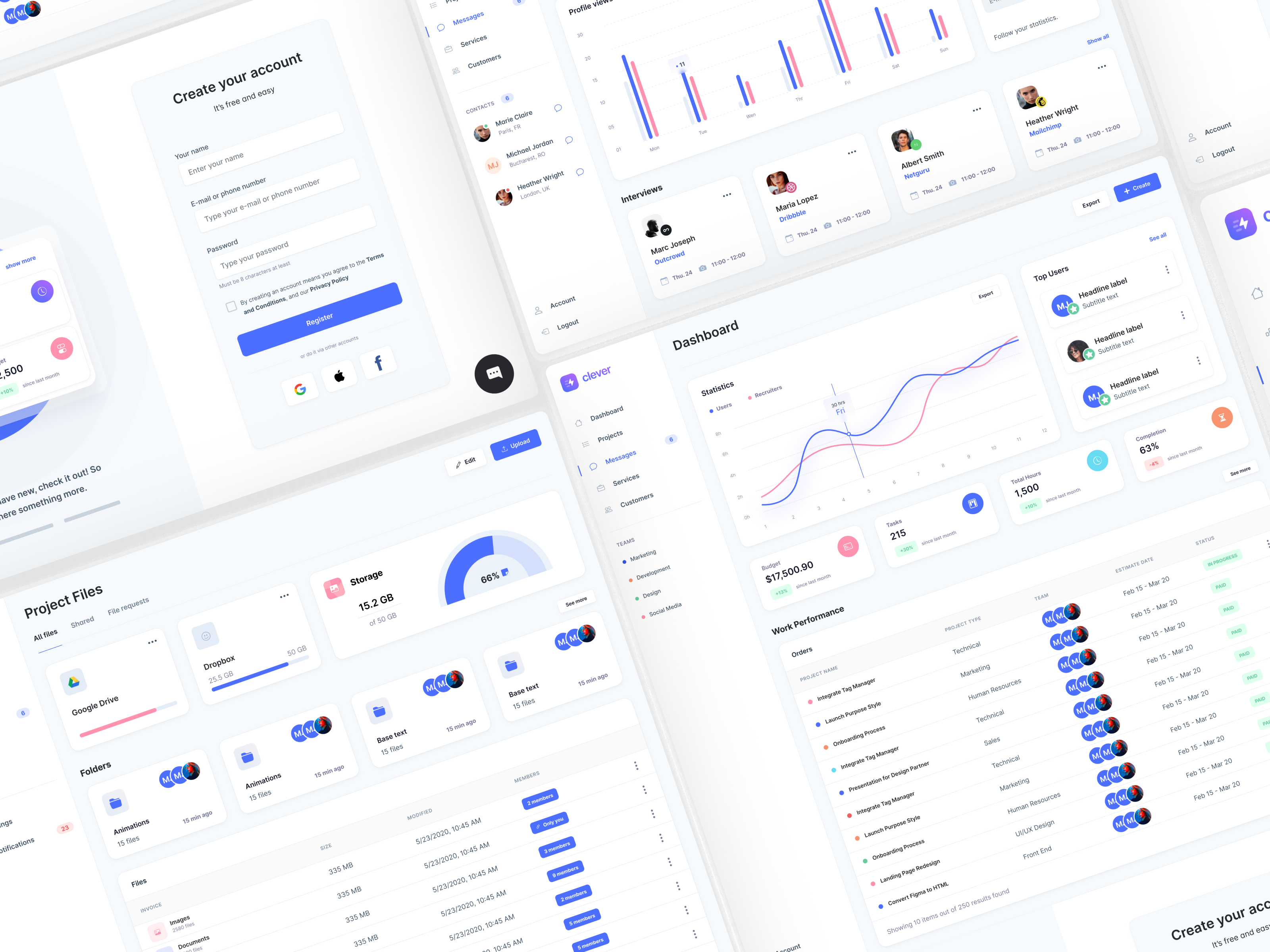 SaaS Dashboard & Workspace UI