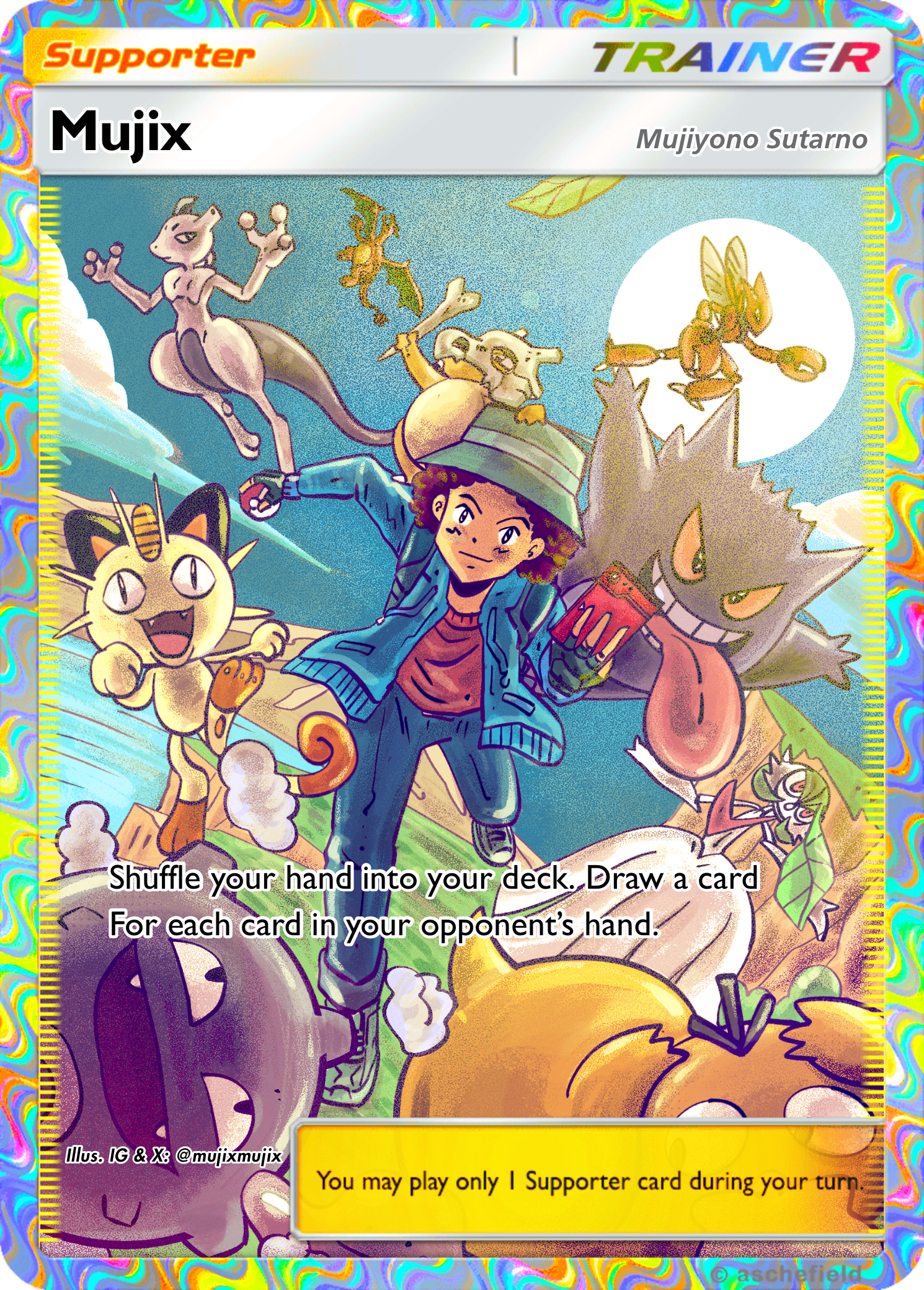 The Trainer artwork carddesign fanart graphic design illustration mujix pokemon pokemontcg