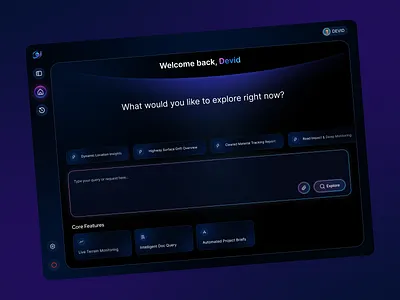 Smart AI Query Dashboard UI Concept admin dashboard ai dashboard ai ui dark mode dark ui dashboard ui data visualization digital product futuristic ui glassmorphism interface design minimal ui modern design product design saas design ui design ui inspiration ux design web app design web design