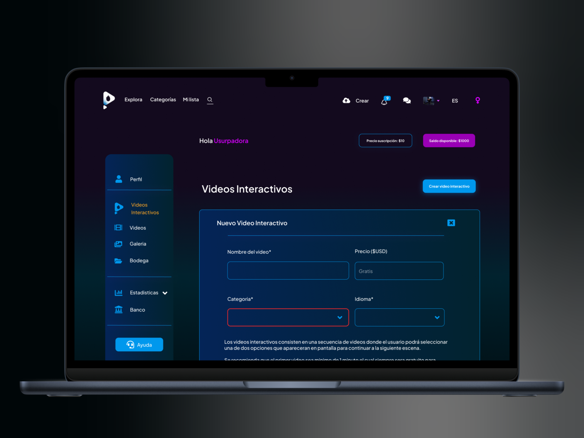 Example of Website Design