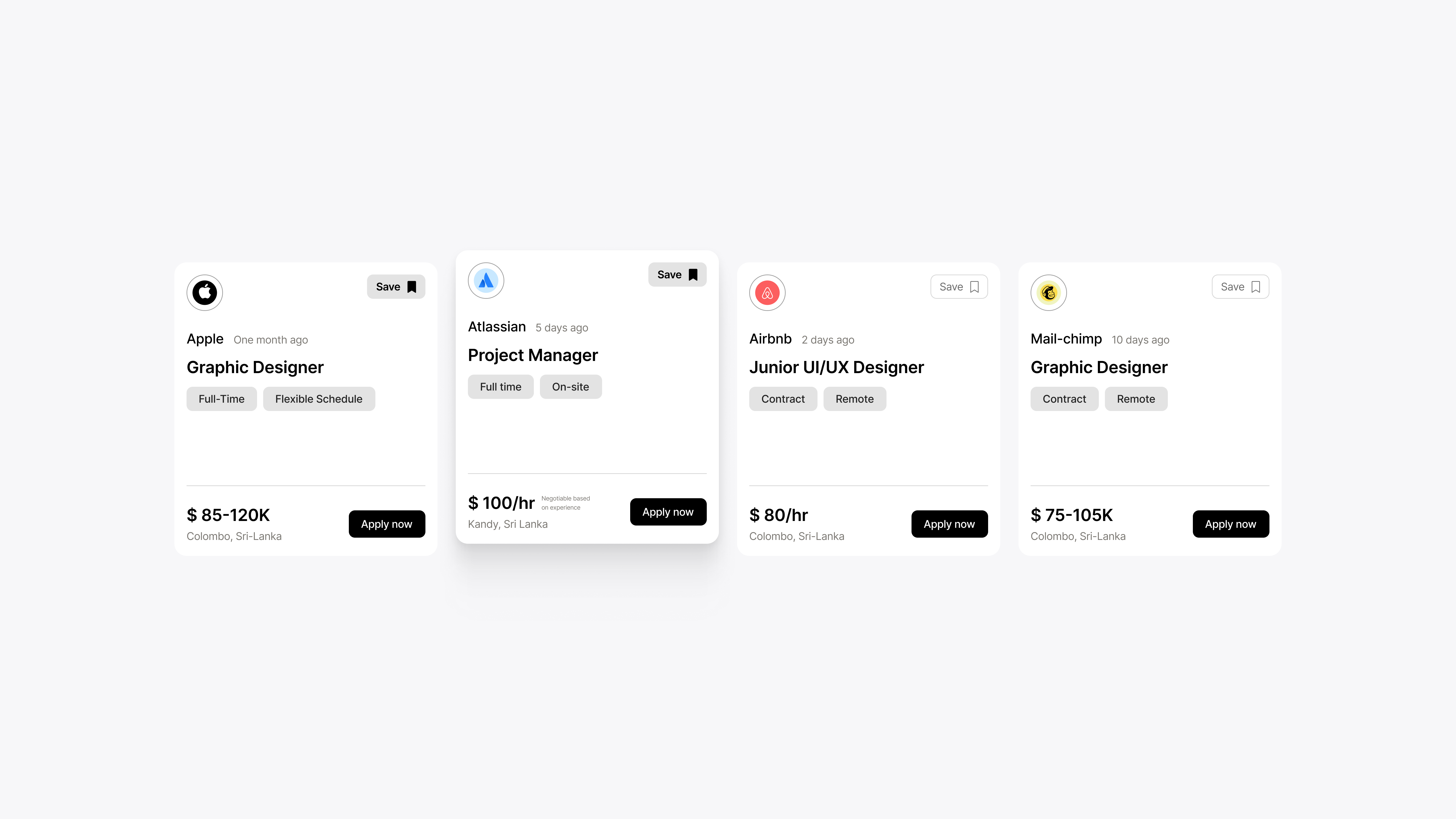 Job Listing Cards UI | Hiring Dashboard
