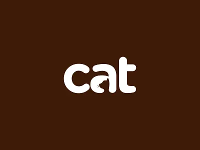Cat Wordmark Logo animal cat clean graphic design kitten lettering lettermark logo logo design minimalist modern paw pet pet shop simple text text based typography word wordmark