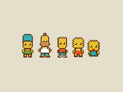 the simpsons pixel art the simpsons pixel art