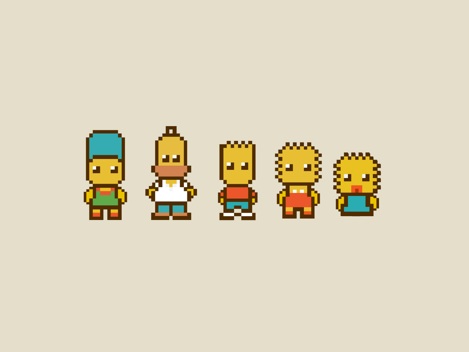the simpsons pixel art