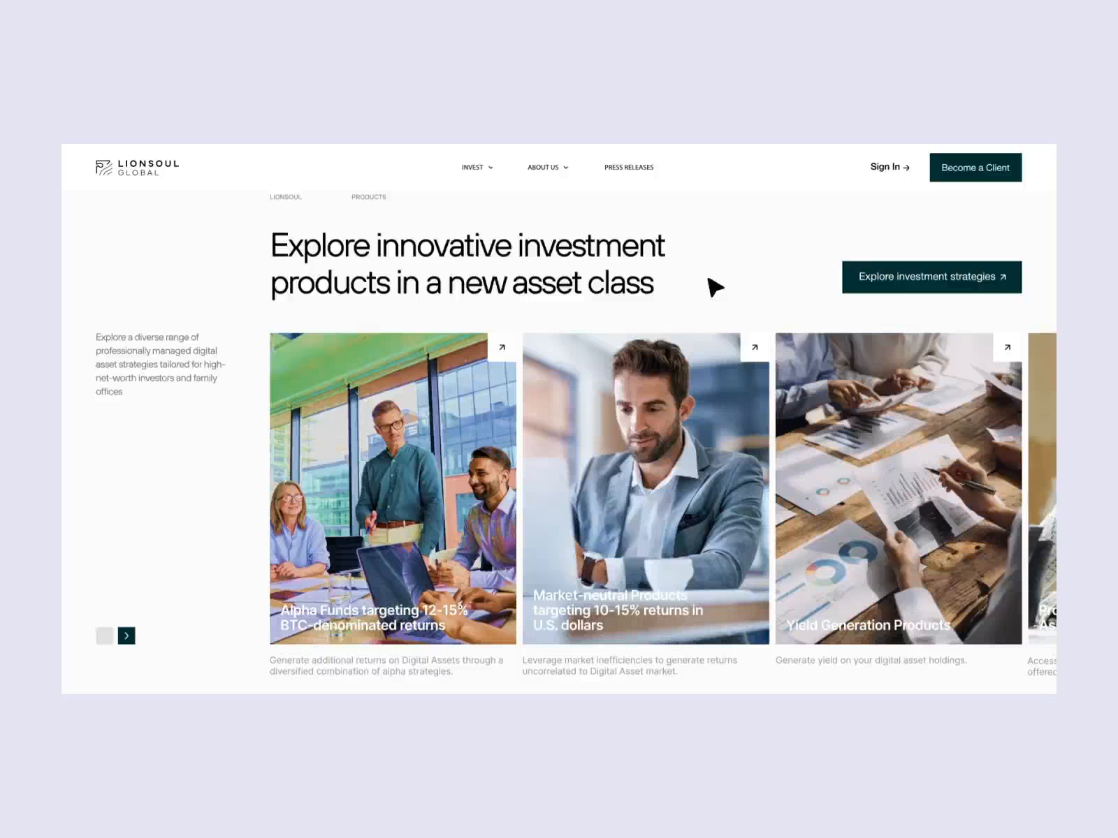 Investment Platform Website
