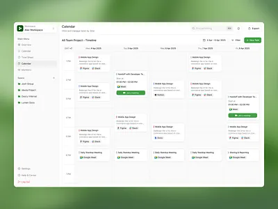 Task Management Dashboard admin dashboard board calendar date hr management human resource kanban management product design project management saas task task management ui ux