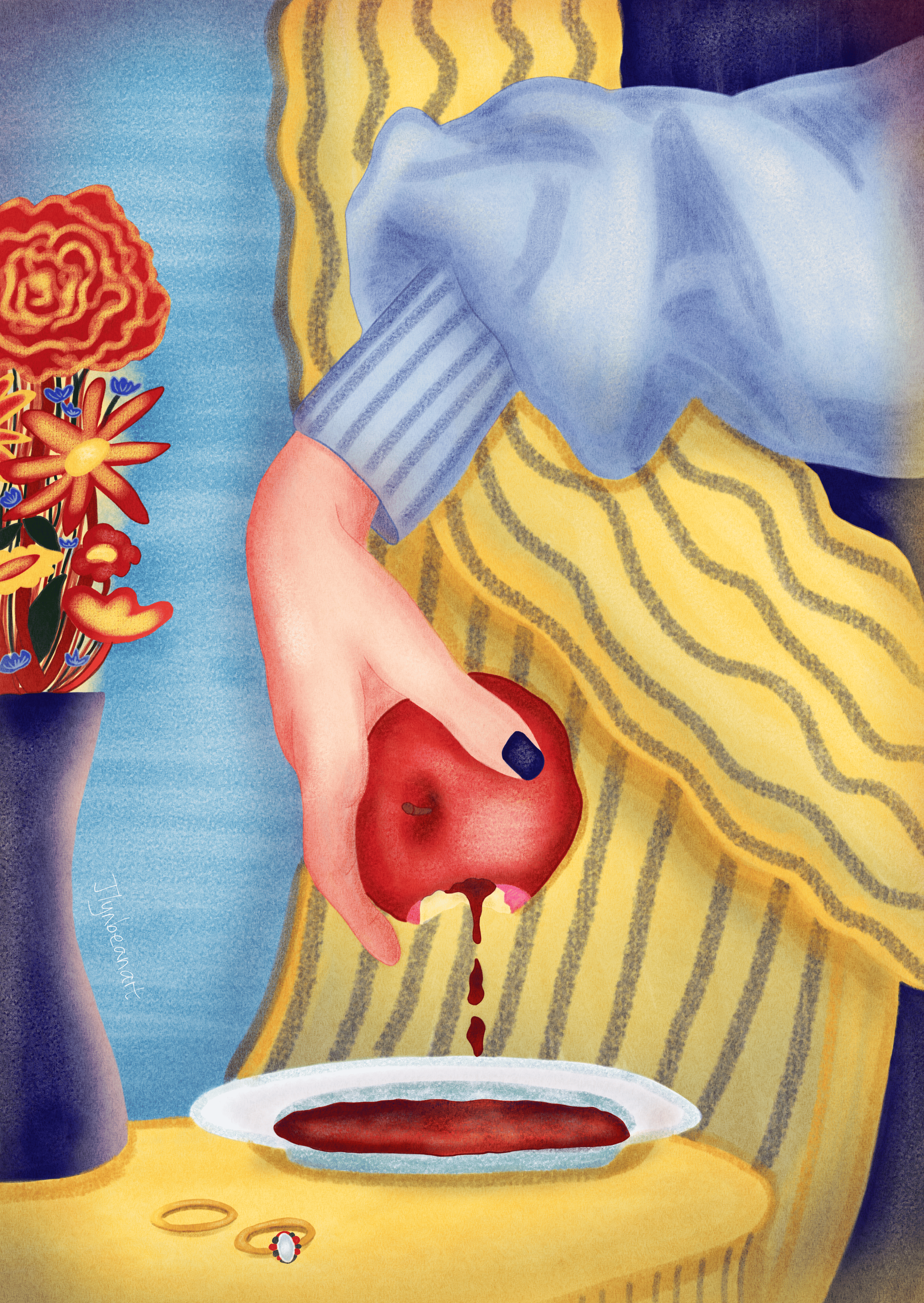 The Red Apple - Aftertaste book illustrations brand illustration conceptual illustration digital illustration editorial illustration illustration illustrator lifestyle illustration magazine illustration narrative illustration politics illustration