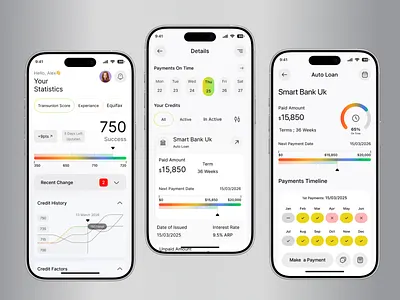 Smart Credit & Loan Management Mobile App UI appdesigner appui bankingapp creditapp dashboardui designinspiration financeapp financialapp fintech loanapp loanmanagement mobileappdesign modernui productdesign uidesign uiinspiration uxdesign