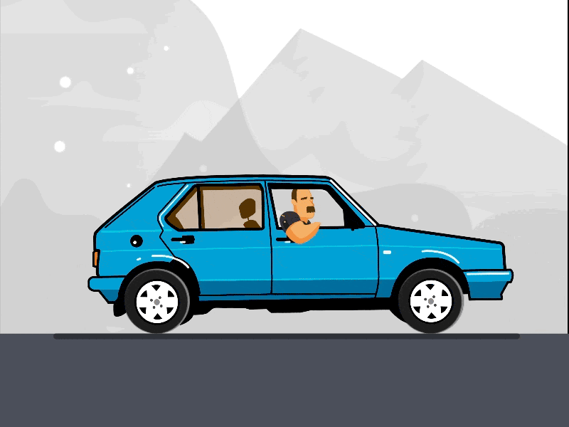 Volkswagen Golf Animation animation graphic design illustration