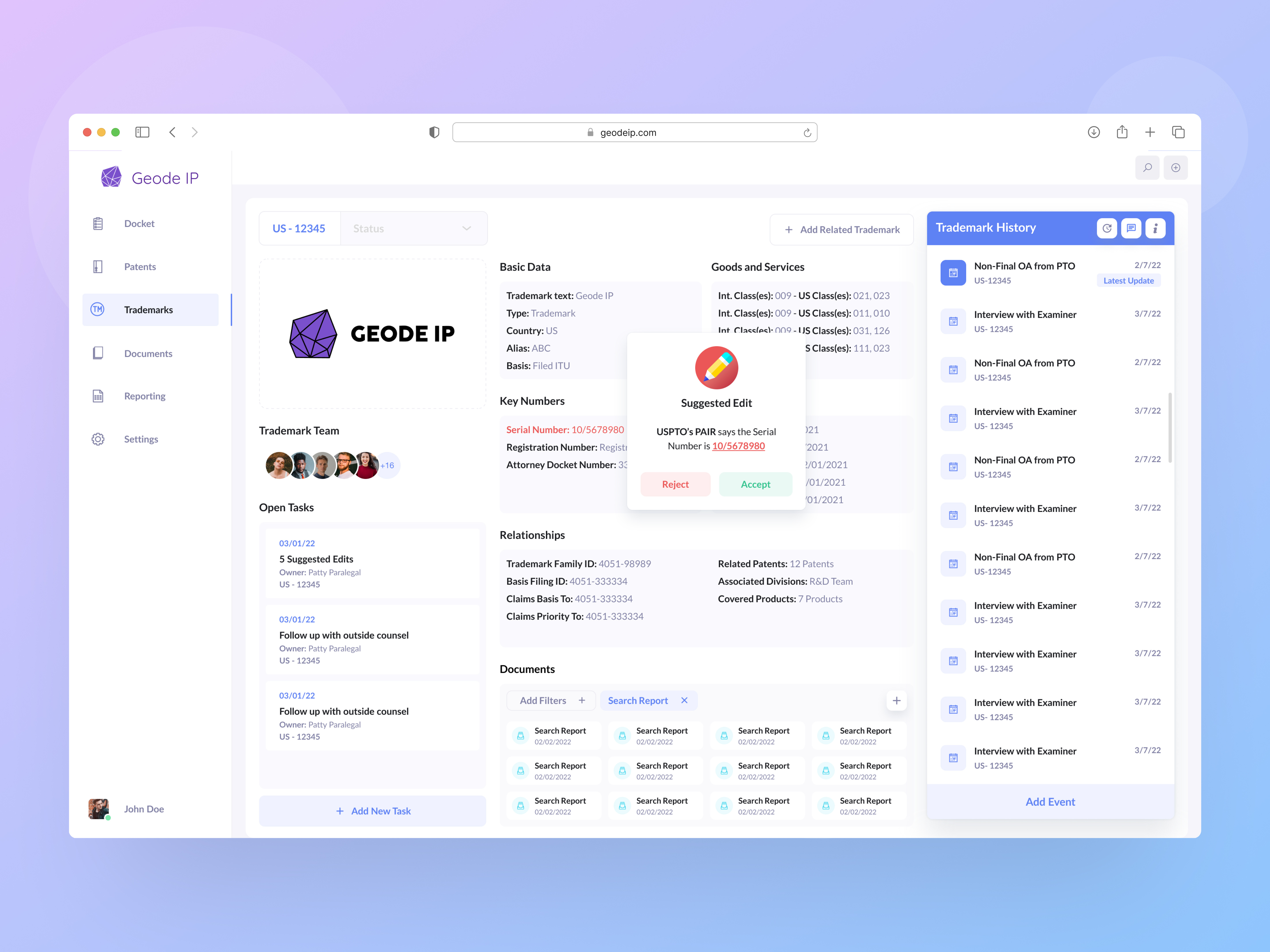 Modern IP Management Product SAAS