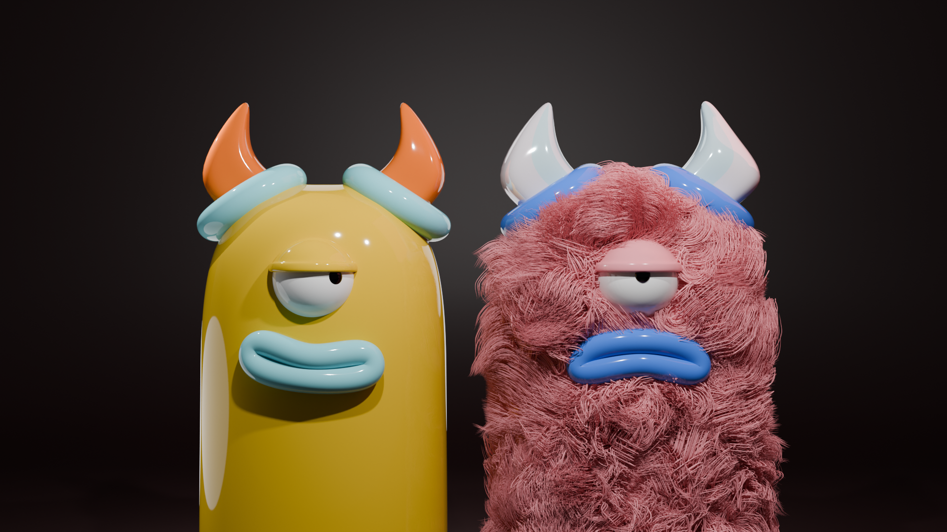 Bad monsters | 3D illustration 3d иллюстрация