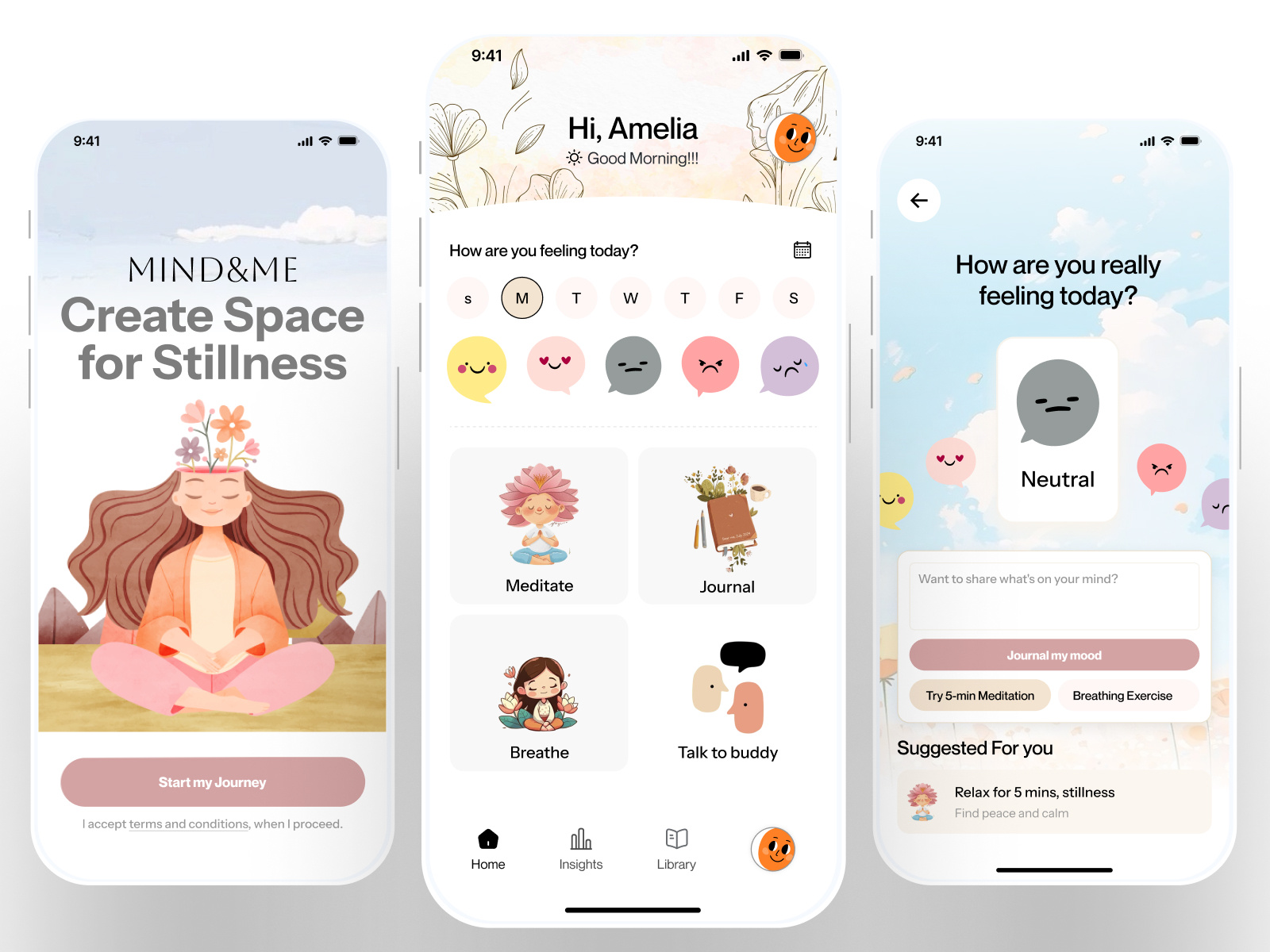Ai meditation app design