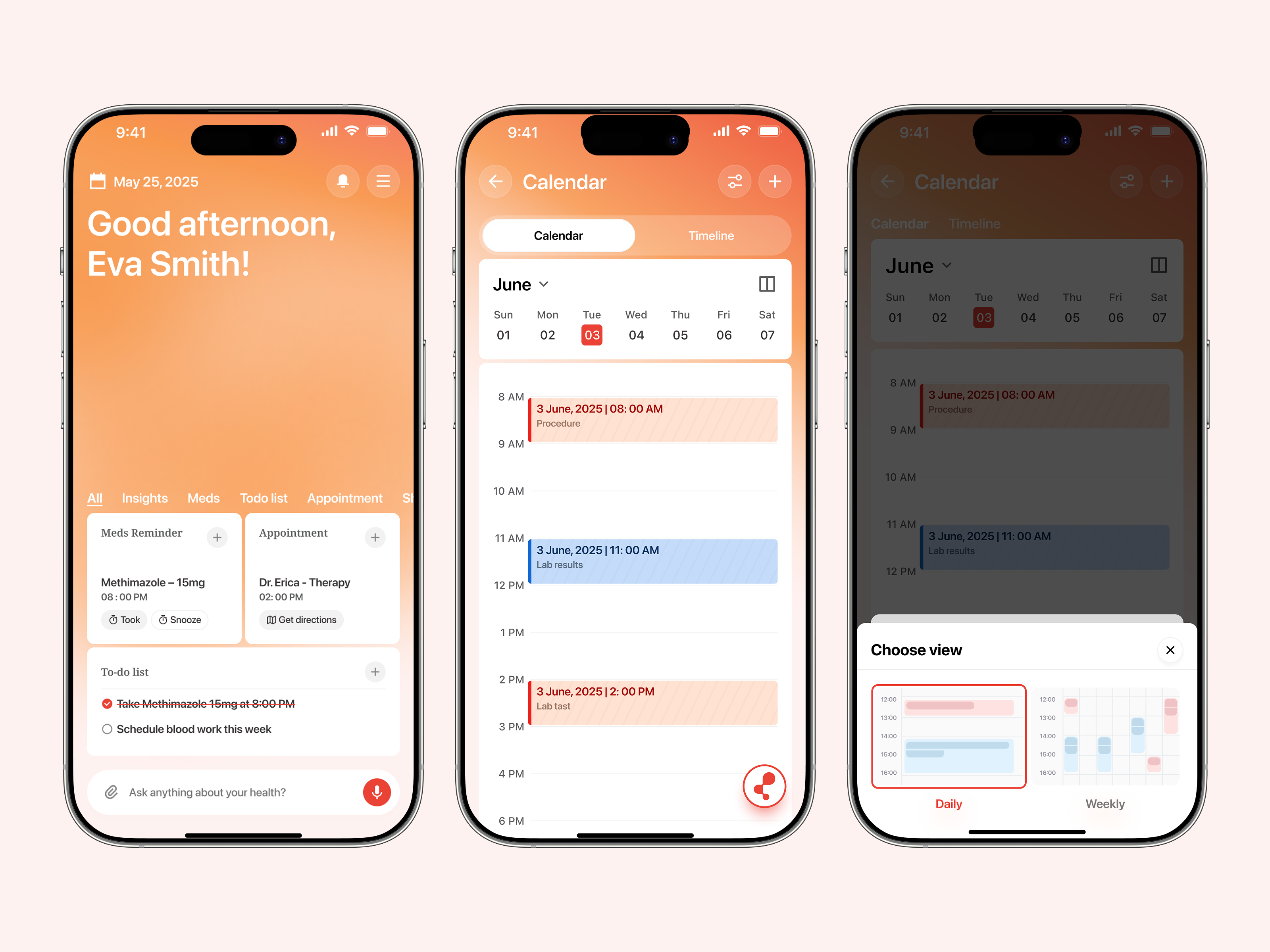 Example of Connectome – AI Healthcare Mobile App