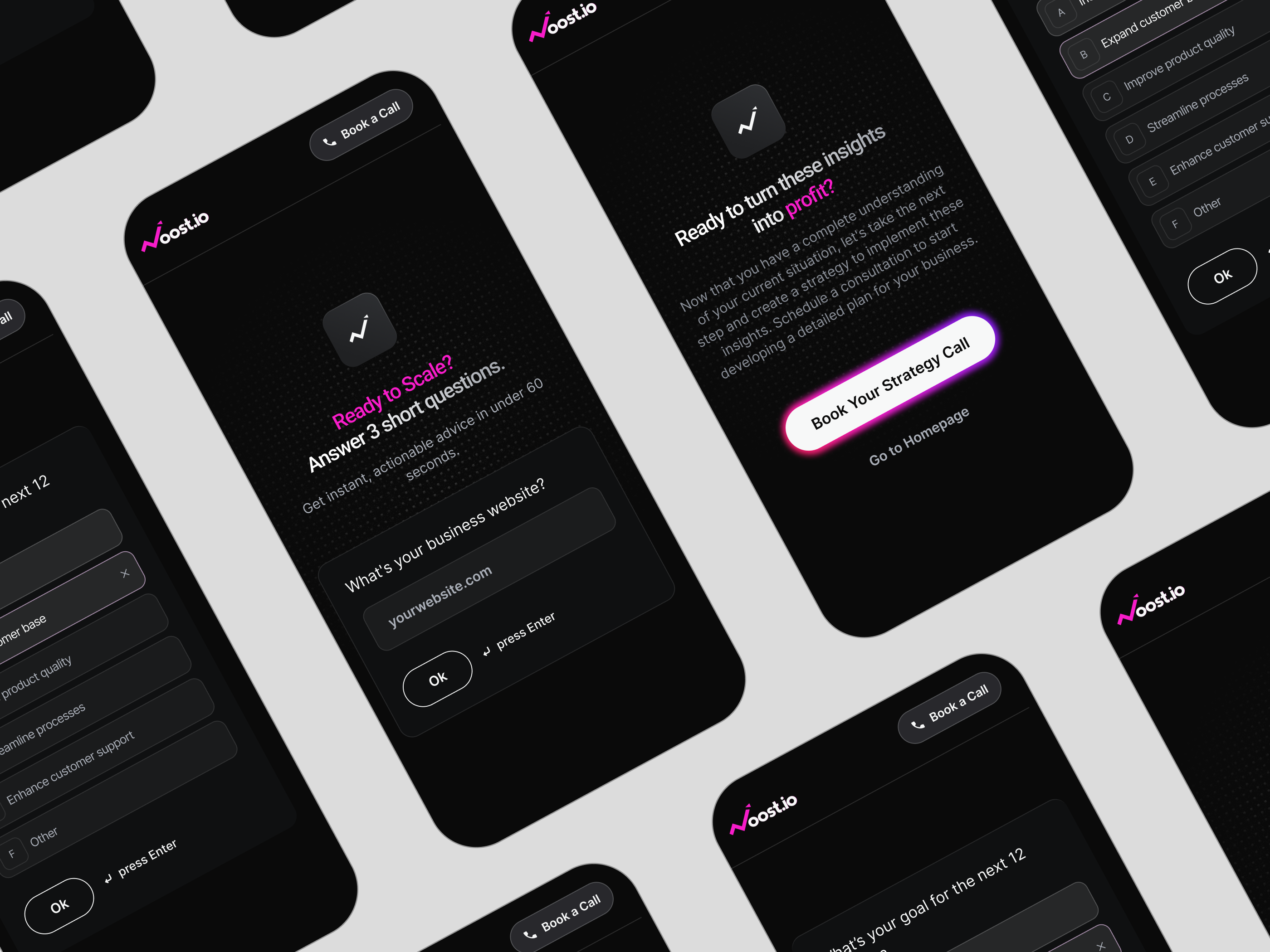 Growth Strategy Webpage Design for Voost.io