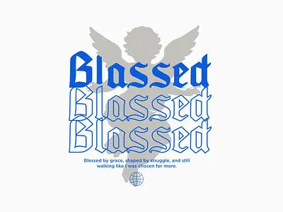 Blessed - Urban Merch Design apparel design clothing clothing brand gothic graphic design graphic tee merch print design streetwear streetwear tshirt tshirt tshirtdesign typography urban y2k