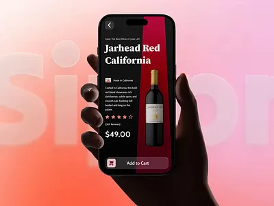 Sippr - Uncorking a smoother way to order wine android appdesign dark ui delivery ecommerce ios mobile interface product design ui ui trends ux wine