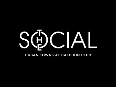 The Social at Caledon Club Logo branding design graphic design illustration logo real estate thepoddotme typography vector