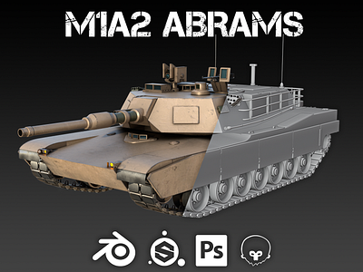 M1A2 Abrams Tank 3D model 3d 3dart blender m1a2 mod model tank 3d model