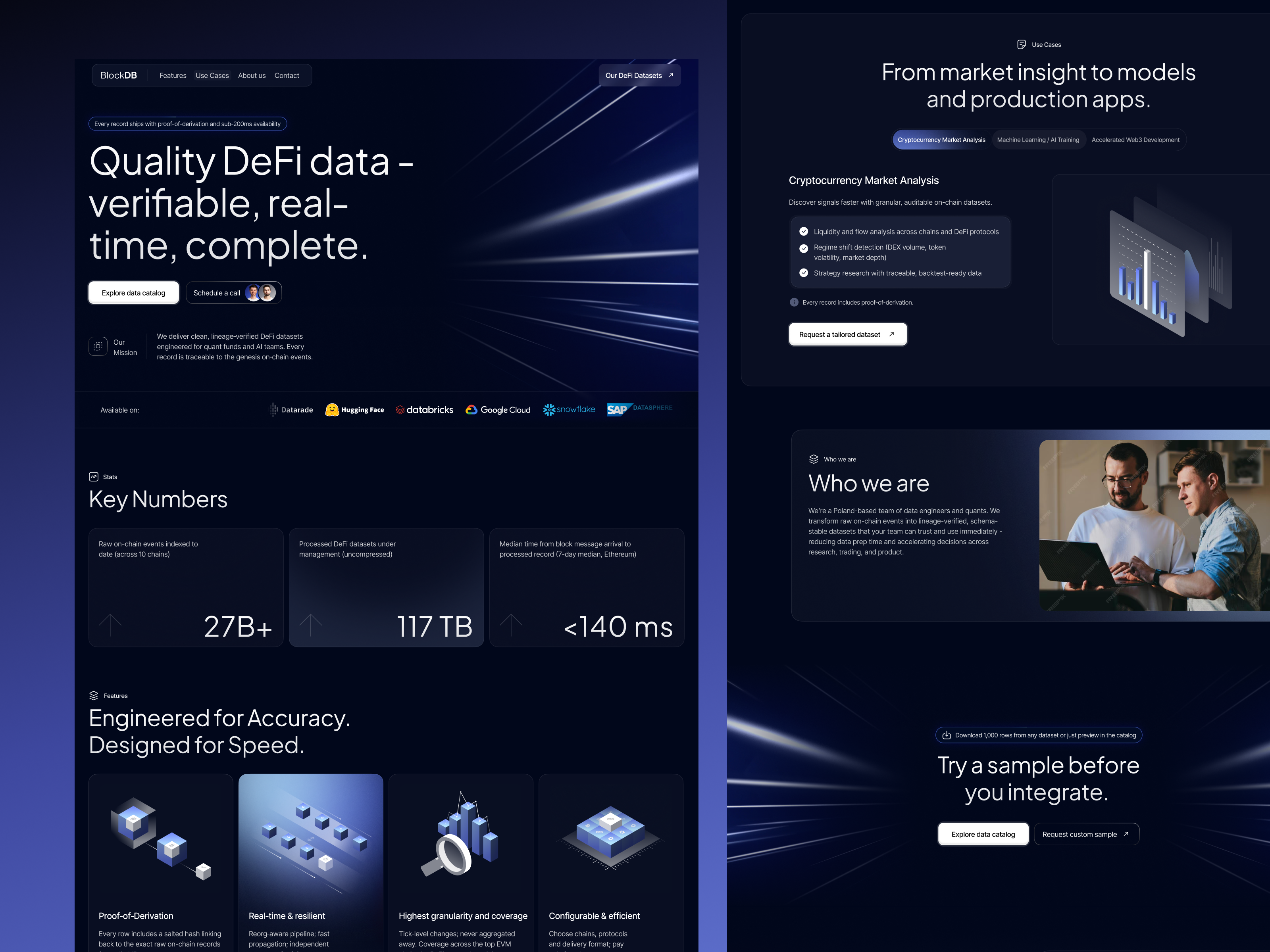 UI-UX for DeFi Data Provider design interface product service startup ui uiux ux web website