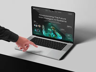 AI Technology Landing Page ai ai technology artificial intelligence automation b2b corporate data science deep learning enterprise innovation landing page machine learning modern professional saas startup tech ui design web design
