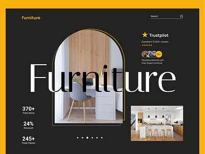 Furniture Website design ecommerce furniture graphic design landing page modern furniture ui ui design uiux website