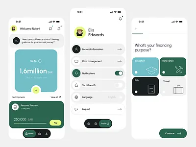 Financial company app app branding crypto crypto app dashboard dashboard invest design graphic design illustration illustration dashboard minimal minimal app mobile app money money app money statistic profile statistic page ui ux