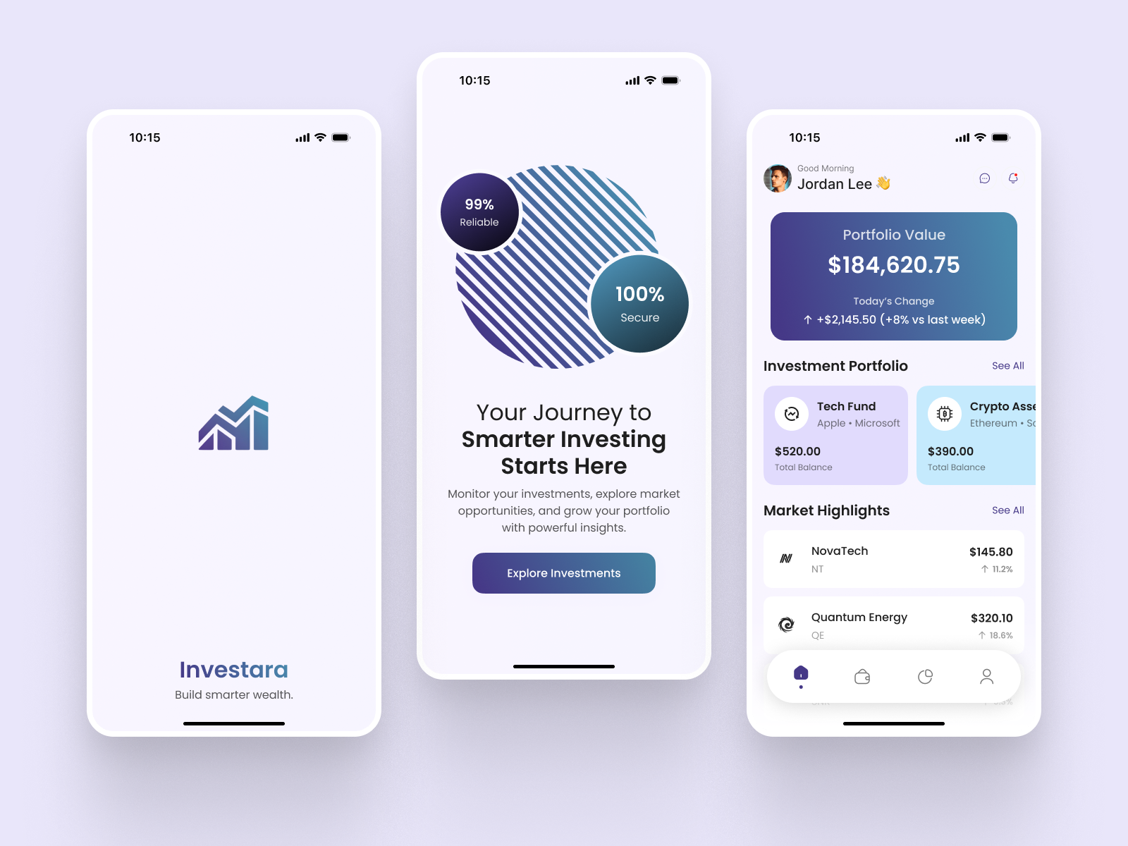 Wealth Management & Portfolio App android app app design digital product financial technology fintech interaction design interface design investment app ios app minimal design mobile app mobile ui portfolio tracking product design startup app ui design user experience user interface ux design wealth management