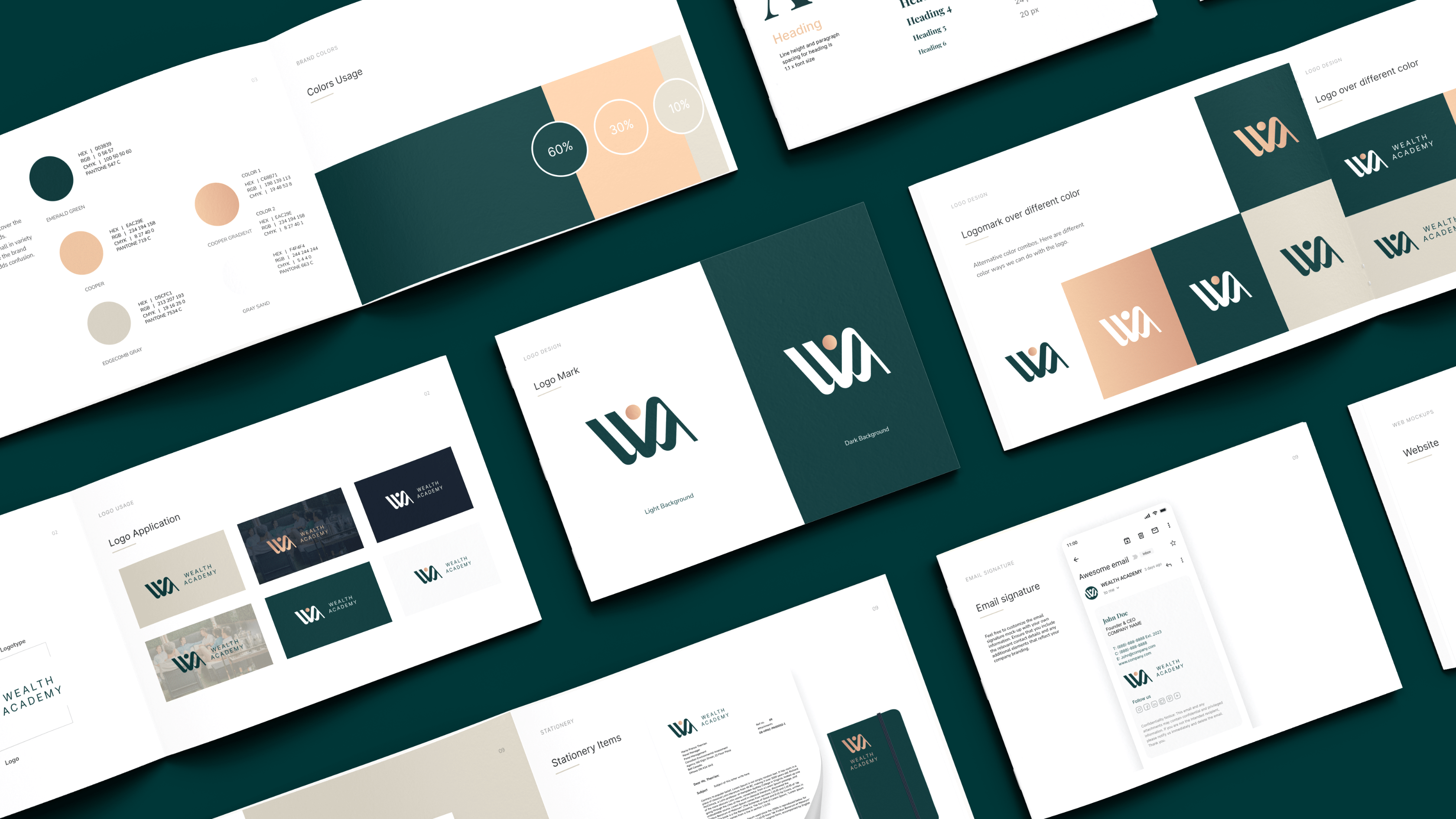 Wealth Academy — Brand Identity brand guidelines brand identity branding consulting creative direction education branding finance branding graphic design logo logo design luxury money strategic design typography visual identity visual system wealth wealth academy