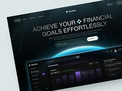 UI-UX for Financial Management & Wealth Optimization design interface product service startup ui uiux ux web website