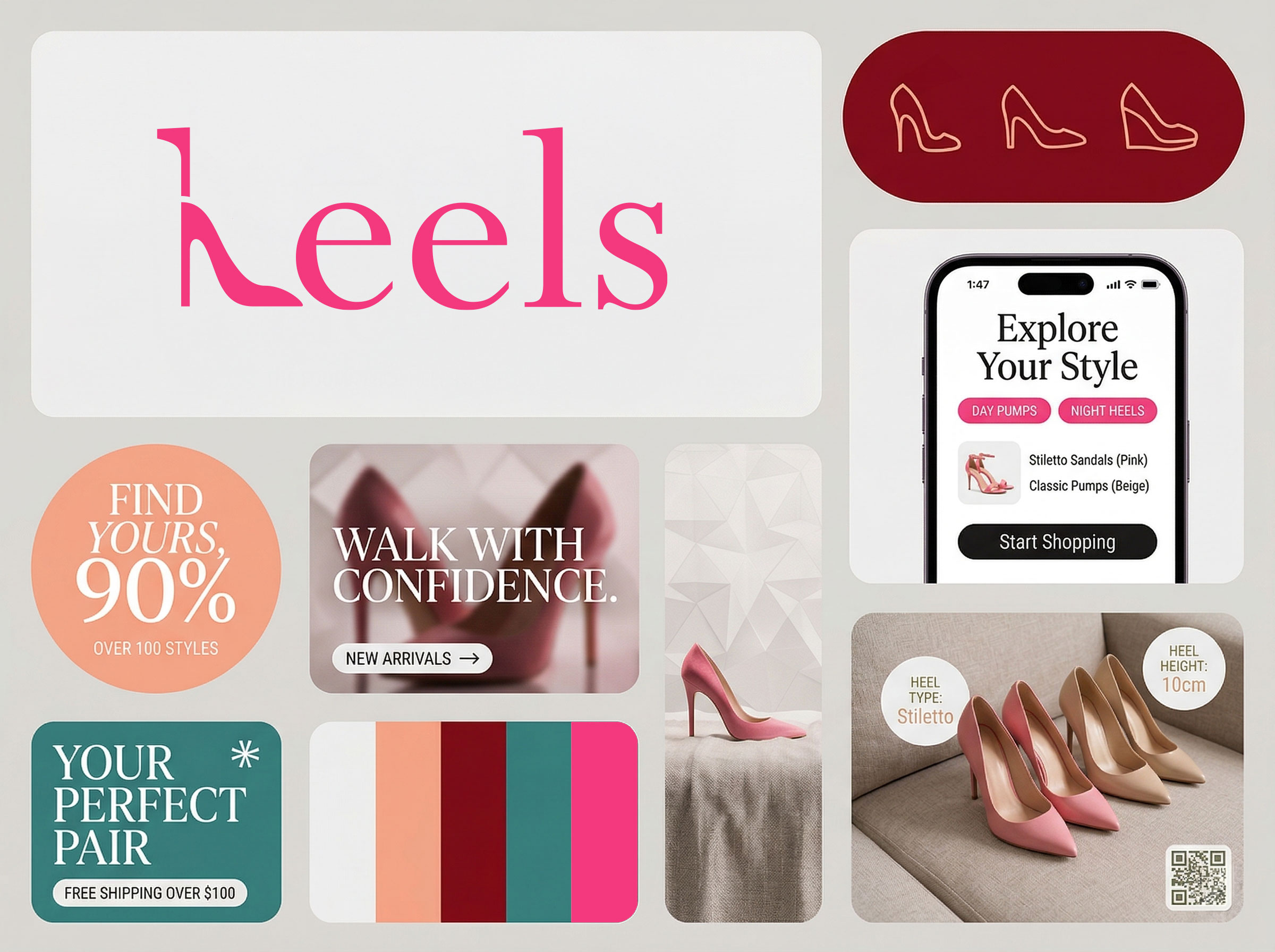 Heels Unused Logo Concept boutique brand branding ecommerce shoe branding elegant brand logo fashion boutique branding fashion ecommerce branding fashion retail identity fashion store logo design footwear brand logo heels logo design high heel logo identity luxury shoe branding minimal fashion logo modern fashion branding online shoe store logo premium footwear logo shoe brand identity shoe ecommerce branding stylish brand identity trendy fashion identity women fashion branding