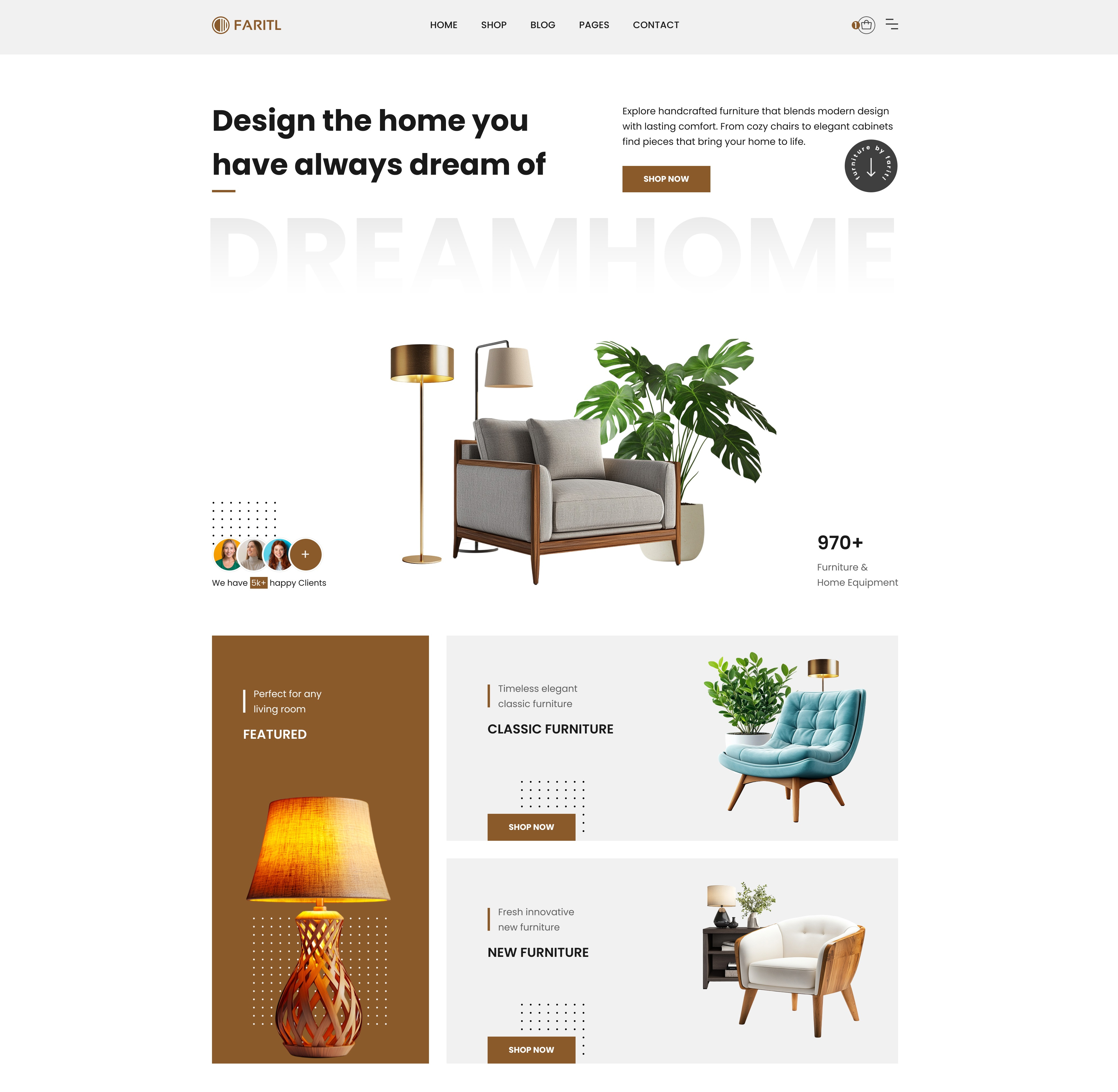 Faritl Furniture & Interior Website design