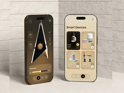 HomeSmart - Smart lamp Mobile app ai android app application branding camera concept design device home illustration ios logo mobile product smart smart home ui ux web design
