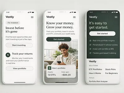 Fintech Mobile App UI Design | Investment & Portfolio appdesign appui b2b figmadesign financeapp fintech fintechdesign interface investment minimalui mobileapp mobileui modernui portfolio productdesign startupdesign tradingapp uidesign uxdesign wealthmanagement