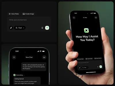 Oxema - AI Mobile Chat UI ai ai app design app app design app ui kit artificial intelligence assistant chat ui clean design inspiration figma mobile mobile app ui ux