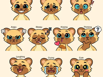 Mongoose Emote Design (10 Emotes) artwork character character design design digital art emote emote design emotes graphic design illustration logo