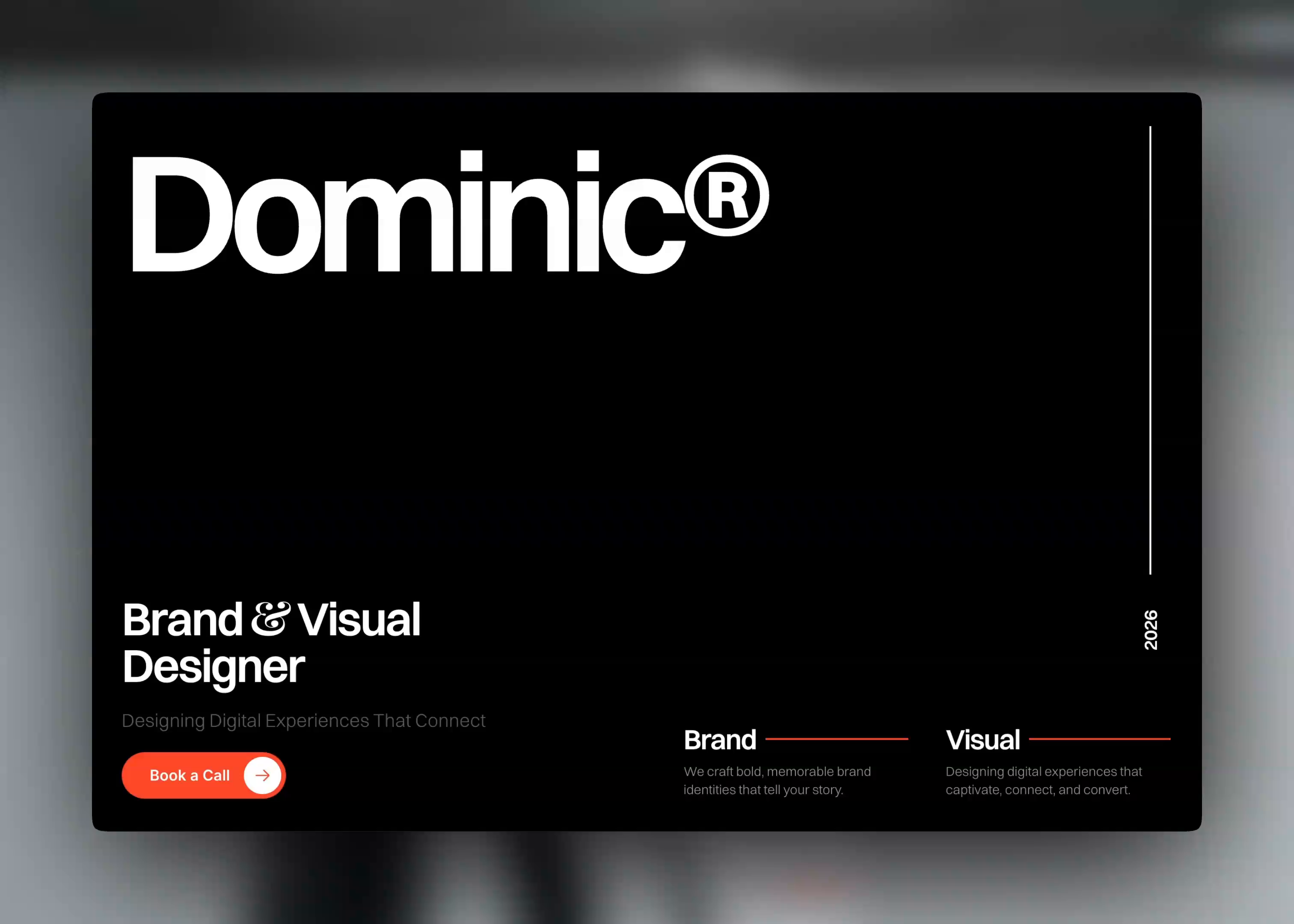 Video website hero section for Framer