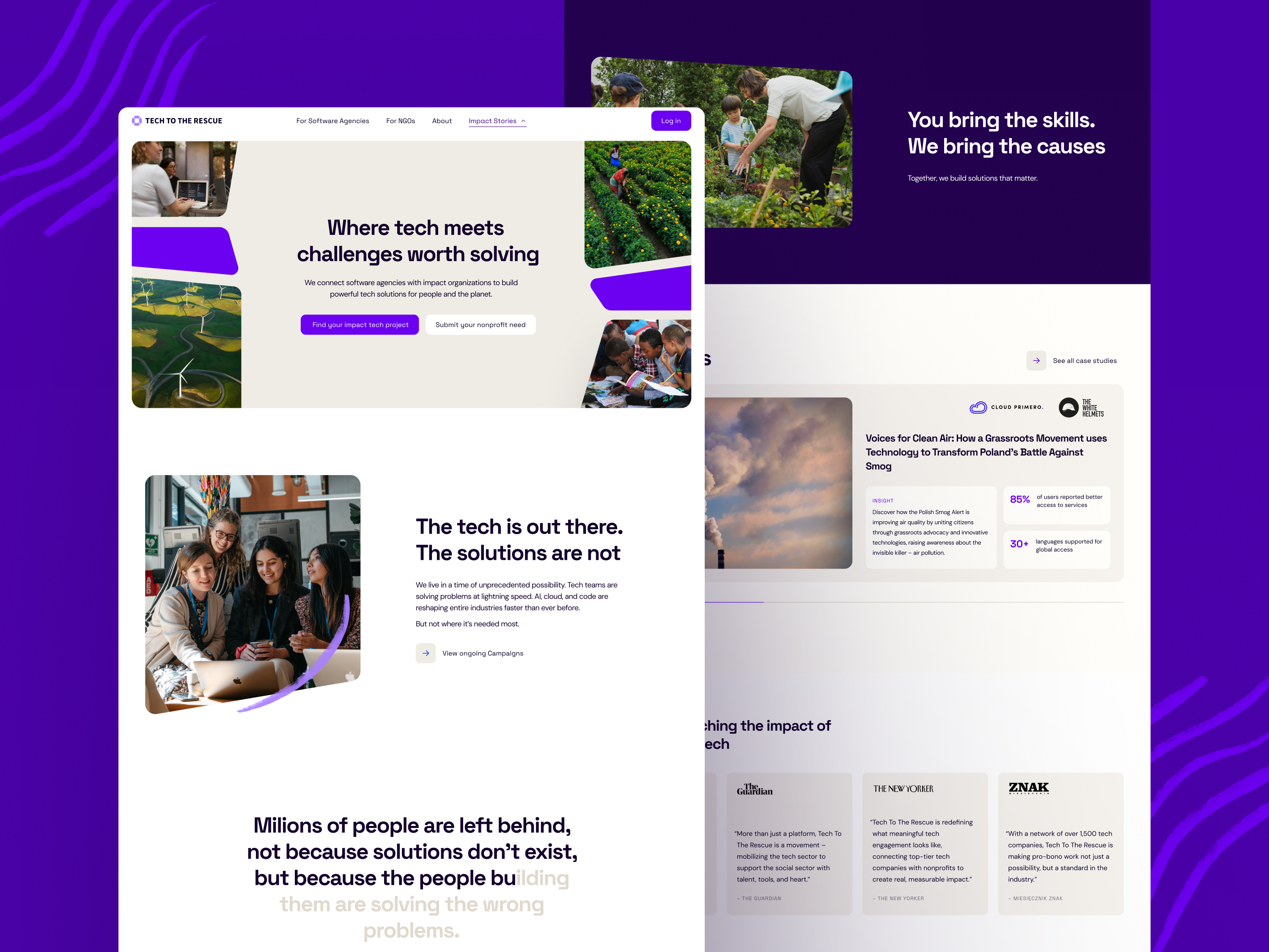 Tech To The Rescue: Scaling Global Impact through Modular Design accessibility branding cleandesign componentlibrary designsystem interface landingpage minimalism modular nonprofit productdesign responsive socialimpact ui uikit userjourney ux visualidentity webdesign wireframes