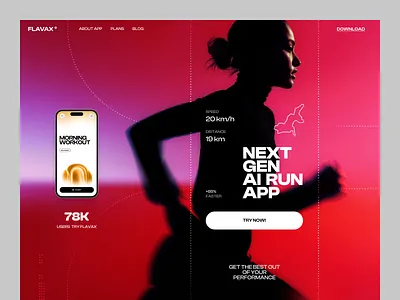 Website for a Fitness App ✦ Flavax design interface product service startup ui ux web website