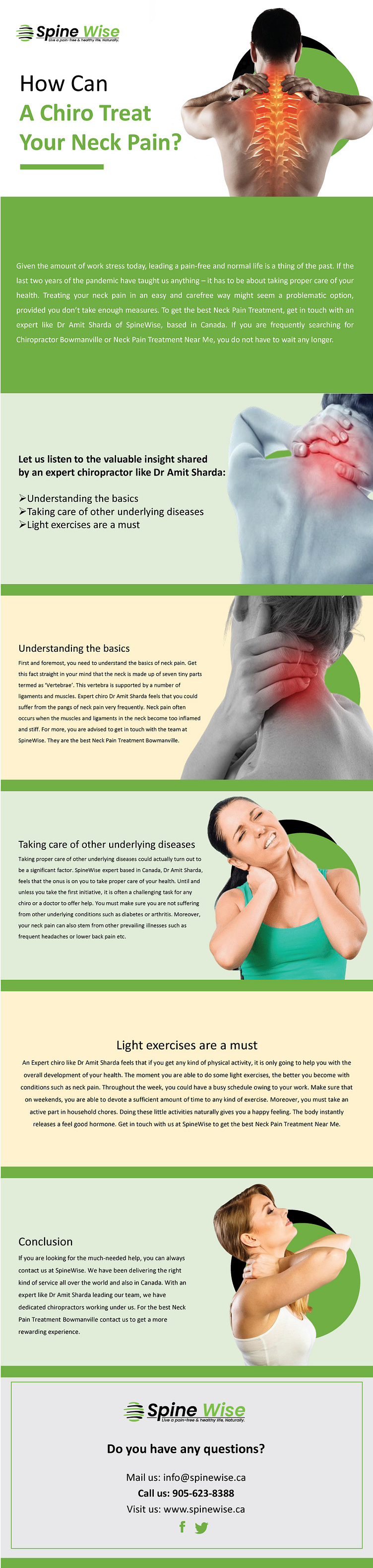 How Can A Chiro Treat Your Neck Pain? by Spine Wise on Dribbble