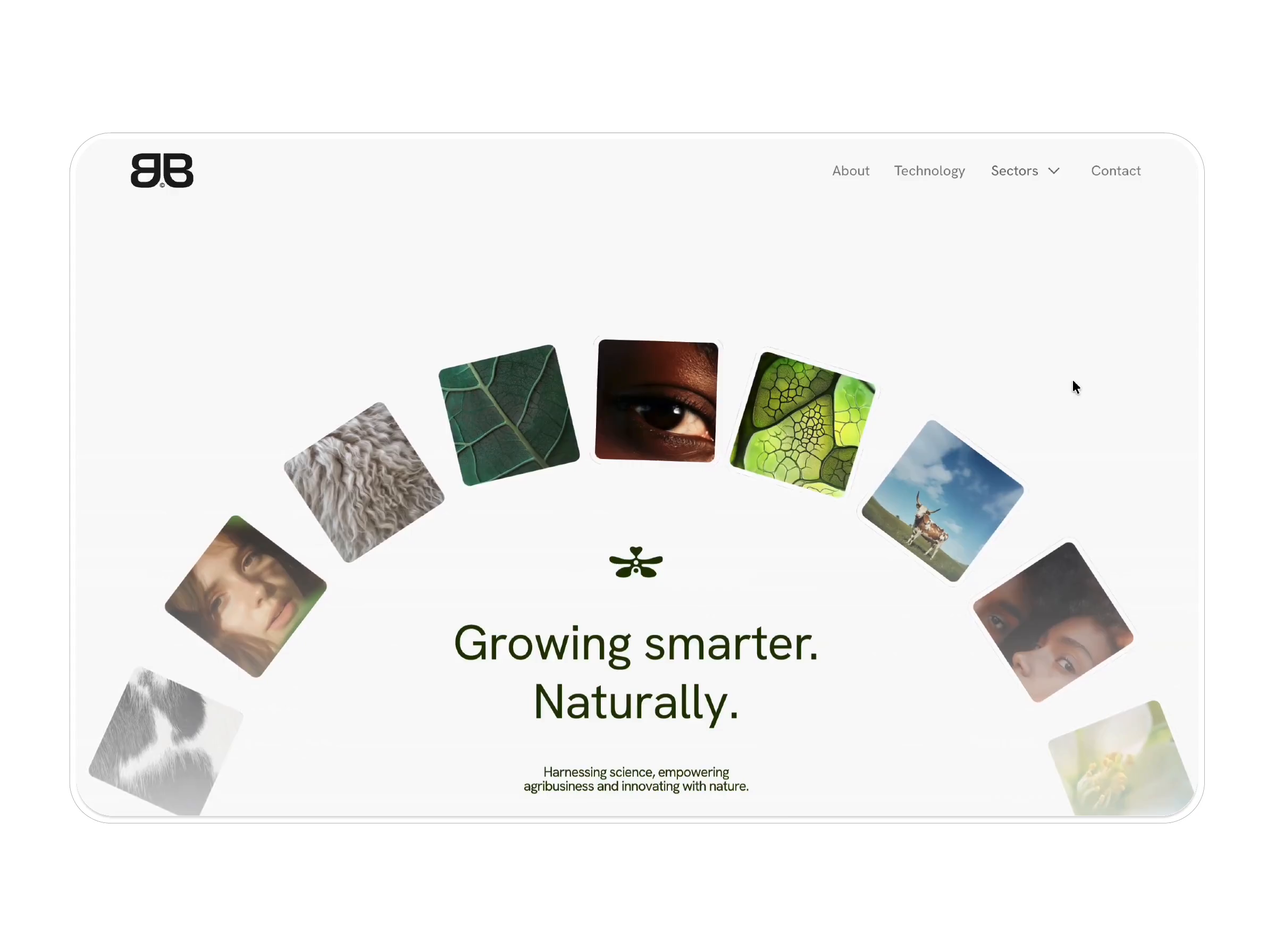 Example of beBio - Biotech brand and website