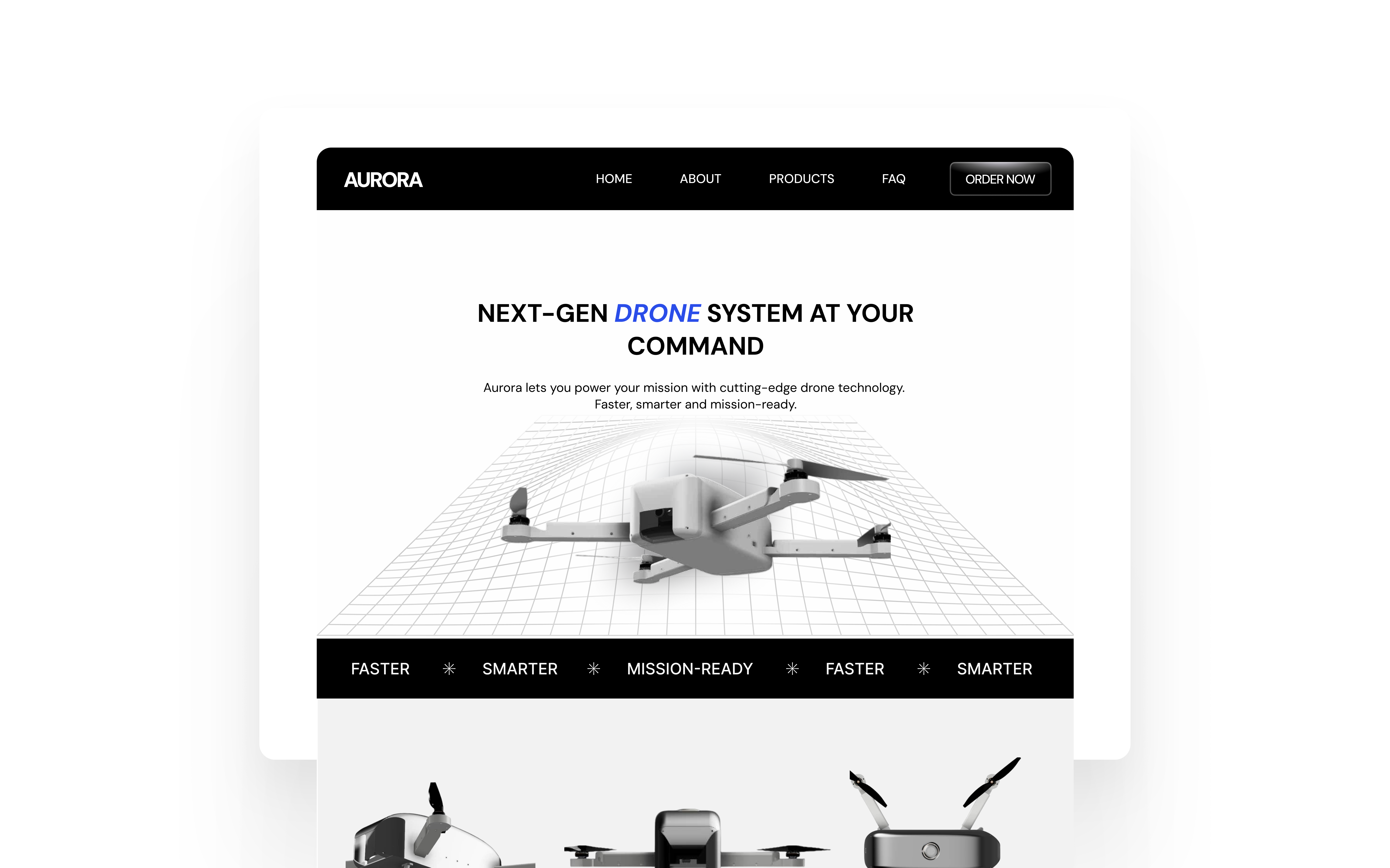 AURORA LandingPage Design - Live link https://aronerobotics.com/ design typography ui uiux ux