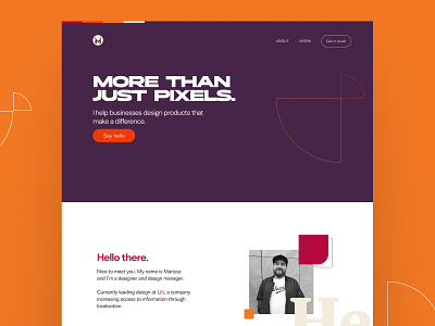More than just pixels branding minimal portfolio typography ui ux web