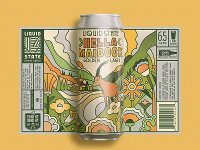 Where the wild things lager adobe clouds flower goat illustration illustrator label labeldesign landscape muti nature photoshop texture