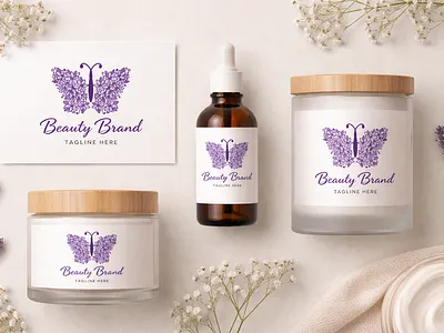 Butterfly Flowers Brand Design beauty brand brand design branding branding design brandlogo butterfly design flowers graphic design hand drawn illustration logo logodesign logoground saloon spa vector violet wellness