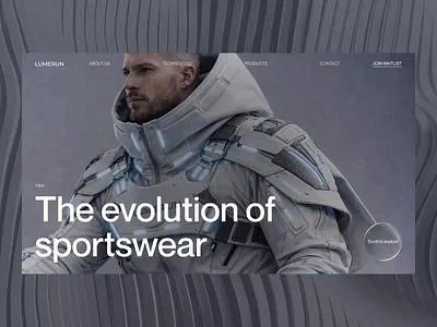Futuristic Sportswear | Landing page animation brand design branding clean design e commerce graphic design illustration interface landing page logo logo design mobile daptation motion motion design motion graphics ui ux