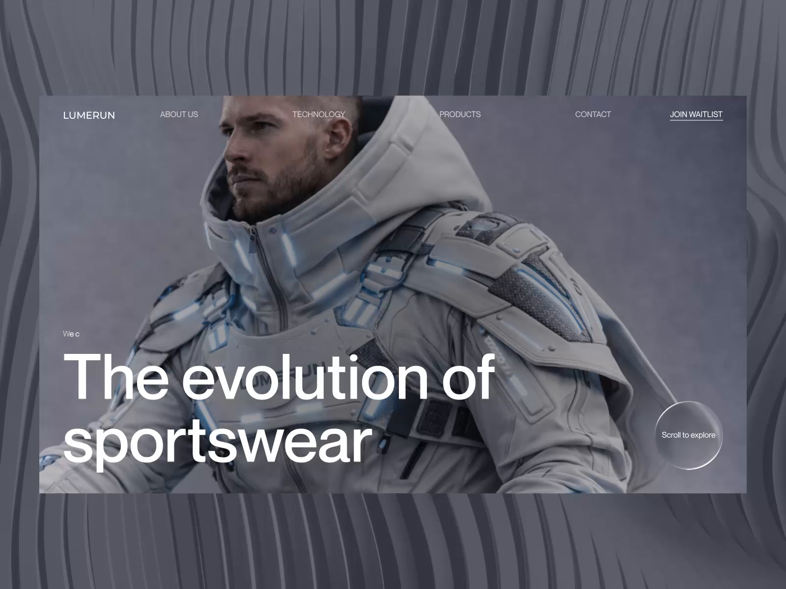 Futuristic Sportswear | Landing page